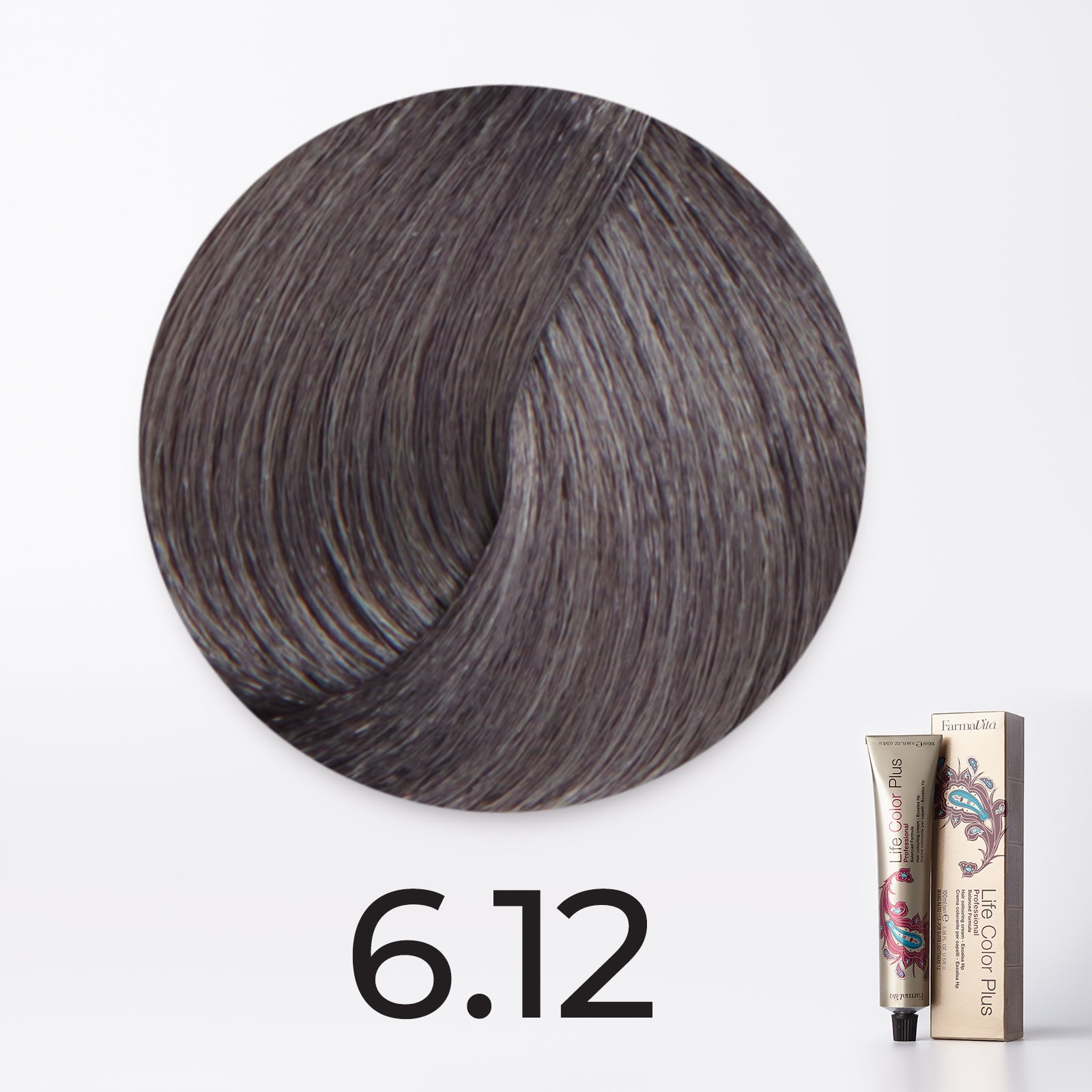 Farmavita Life Color Plus 100ml - 6.12 Dark Ash Blonde Irisee