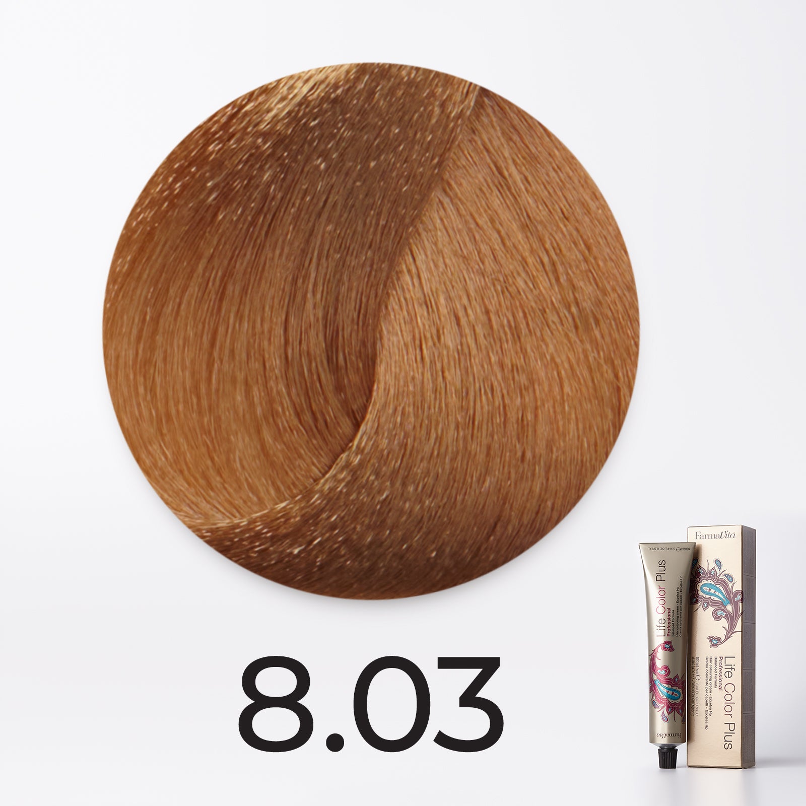 Farmavita Life Color Plus 100ml – 8.03 Warm Light Blonde