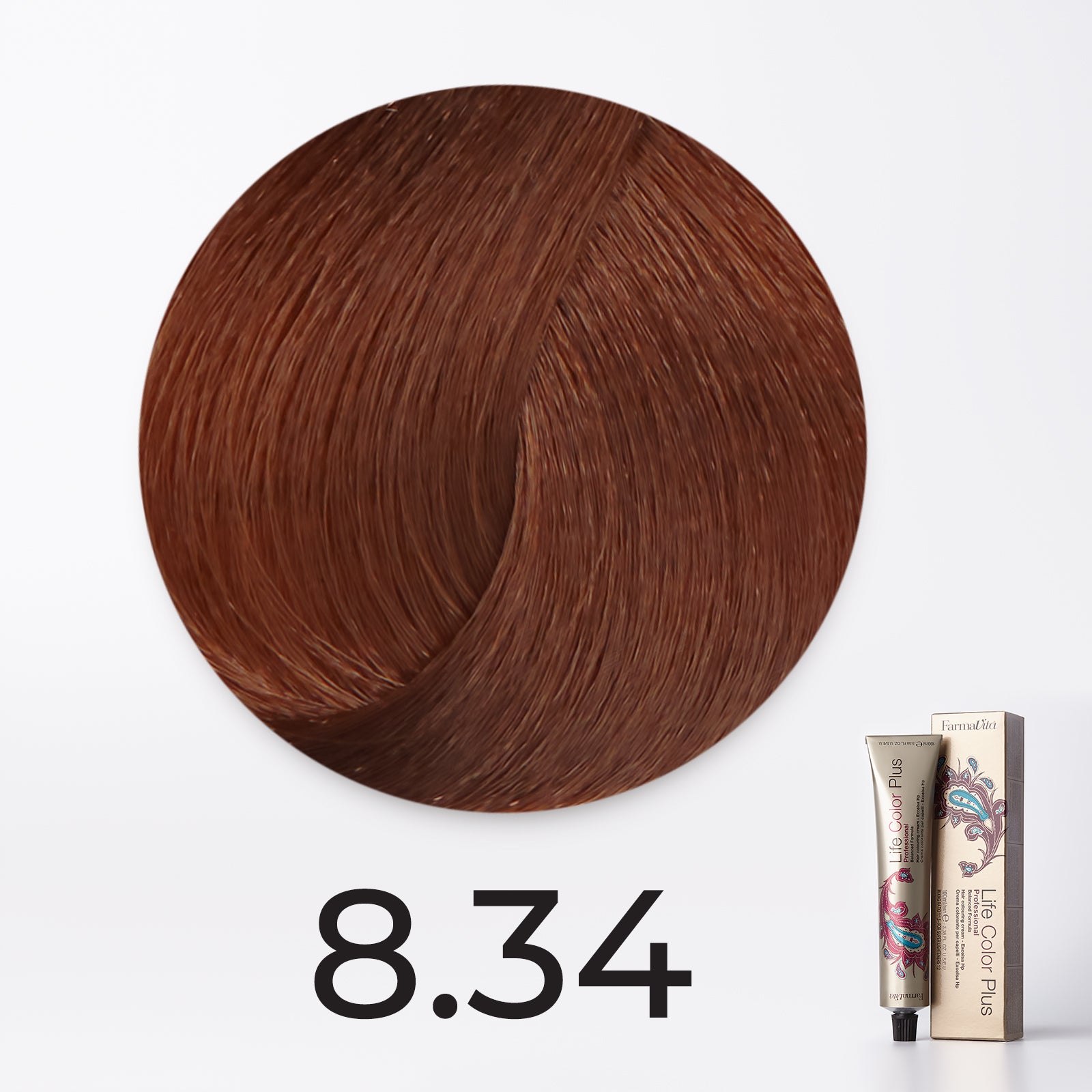 Farmavita Life Color Plus 100ml – 8.34 Light Golden Copper Blonde